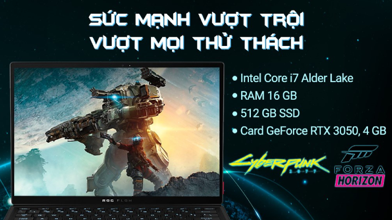 Laptop Asus Gaming ROG Flow Z13 GZ301Z sở hữu màn hình cảm ứng